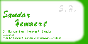 sandor hemmert business card